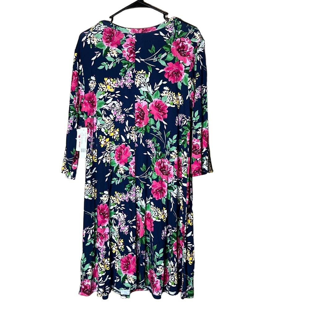 NWT The Pioneer Woman Top Womens L‎ Navy Floral Print Scoop Neck Bohemian - Picture 8 of 8